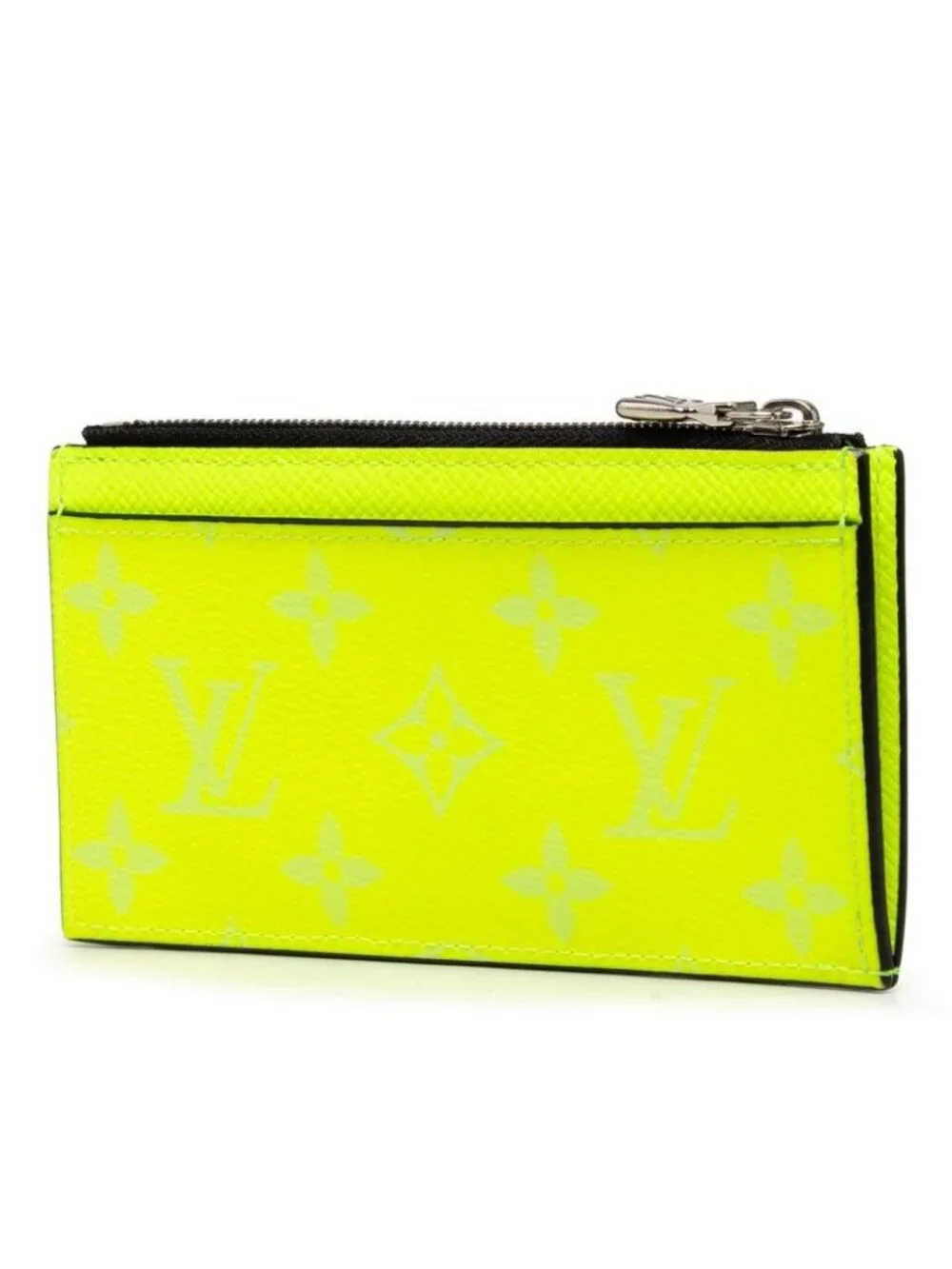 Louis Vuitton Monogram Fragment Case Coin Yellow Taigarama